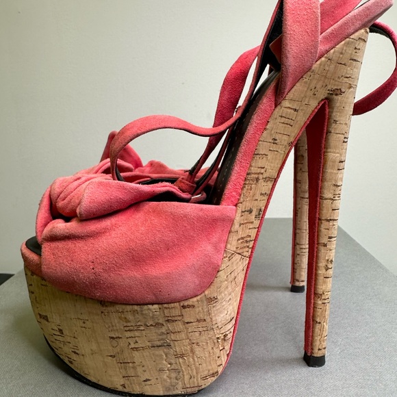 Giuseppe Zanotti Classic Bow sandal size 38 Cork and Salmon color - Picture 9 of 9